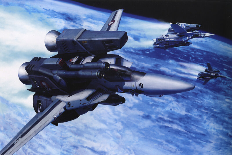 space fighters over planet