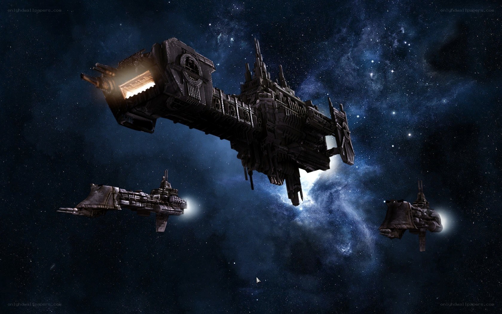 space fleet in deep space