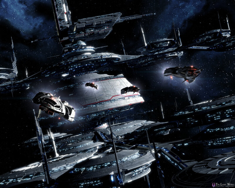 space fleet in deep space