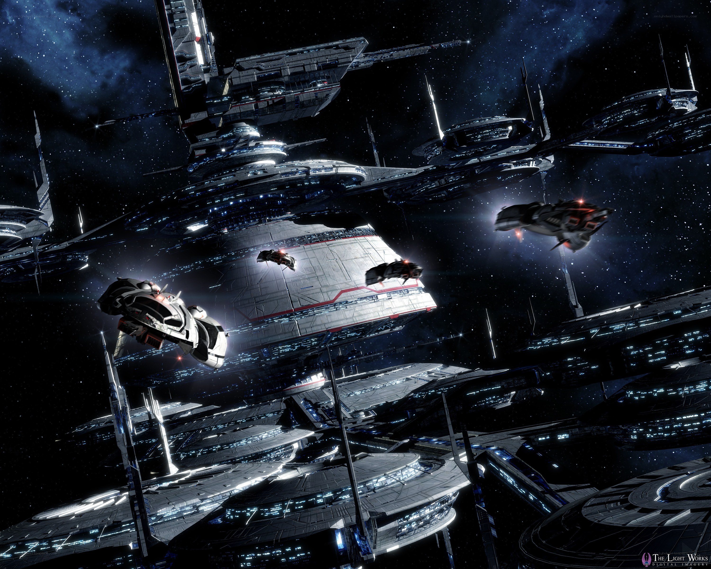 space fleet in deep space