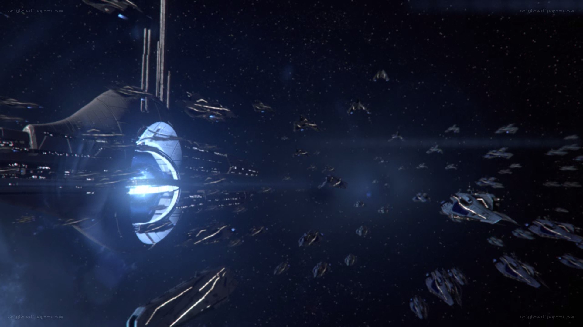 space fleet in deep space