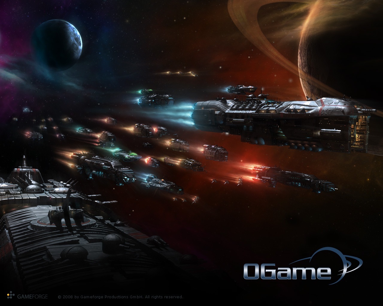space fleet in deep space