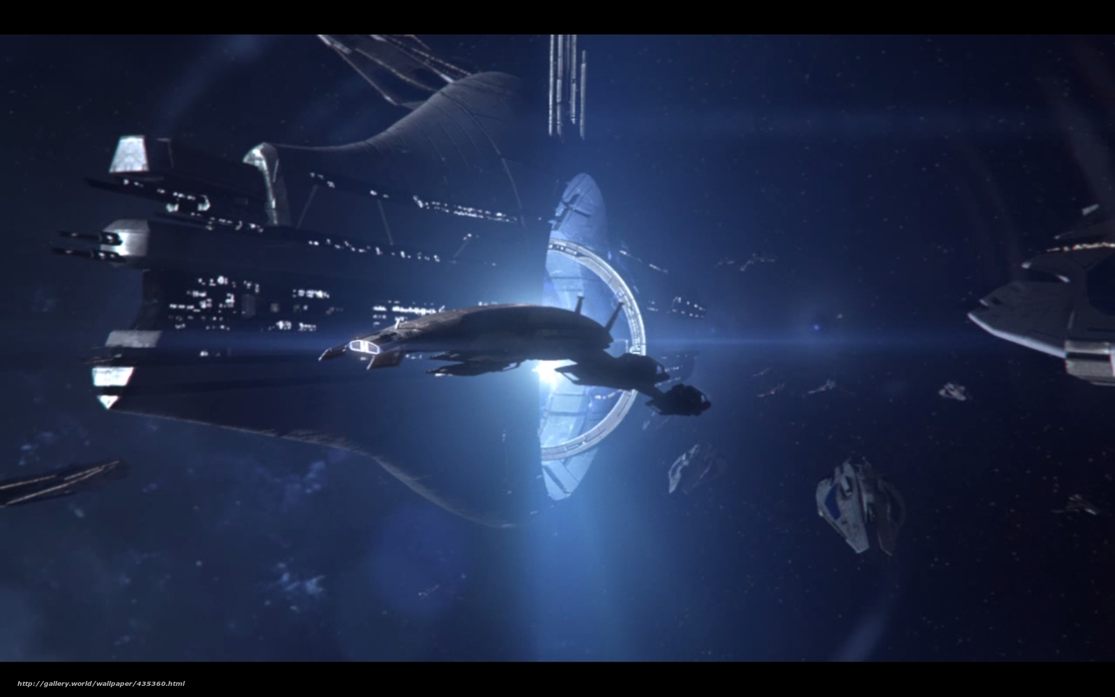 space fleet near station