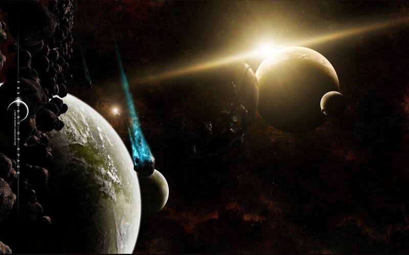 Space fragment scene