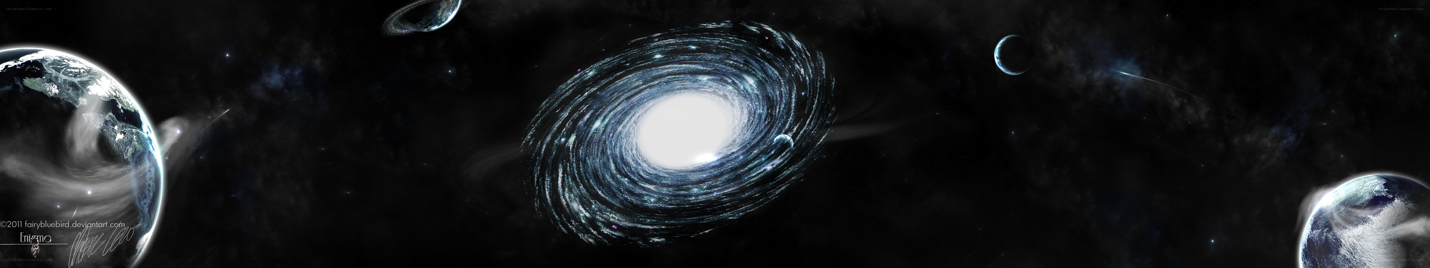 space galaxy and planets