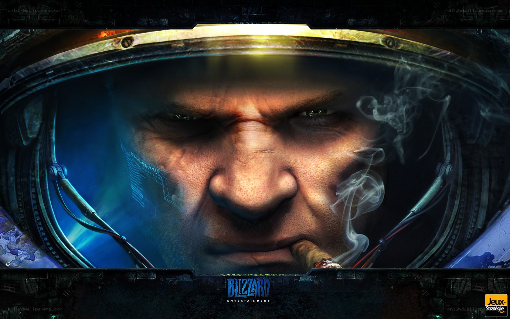 space helmet close-up with cigar
