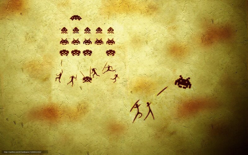 Space Invaders cave art