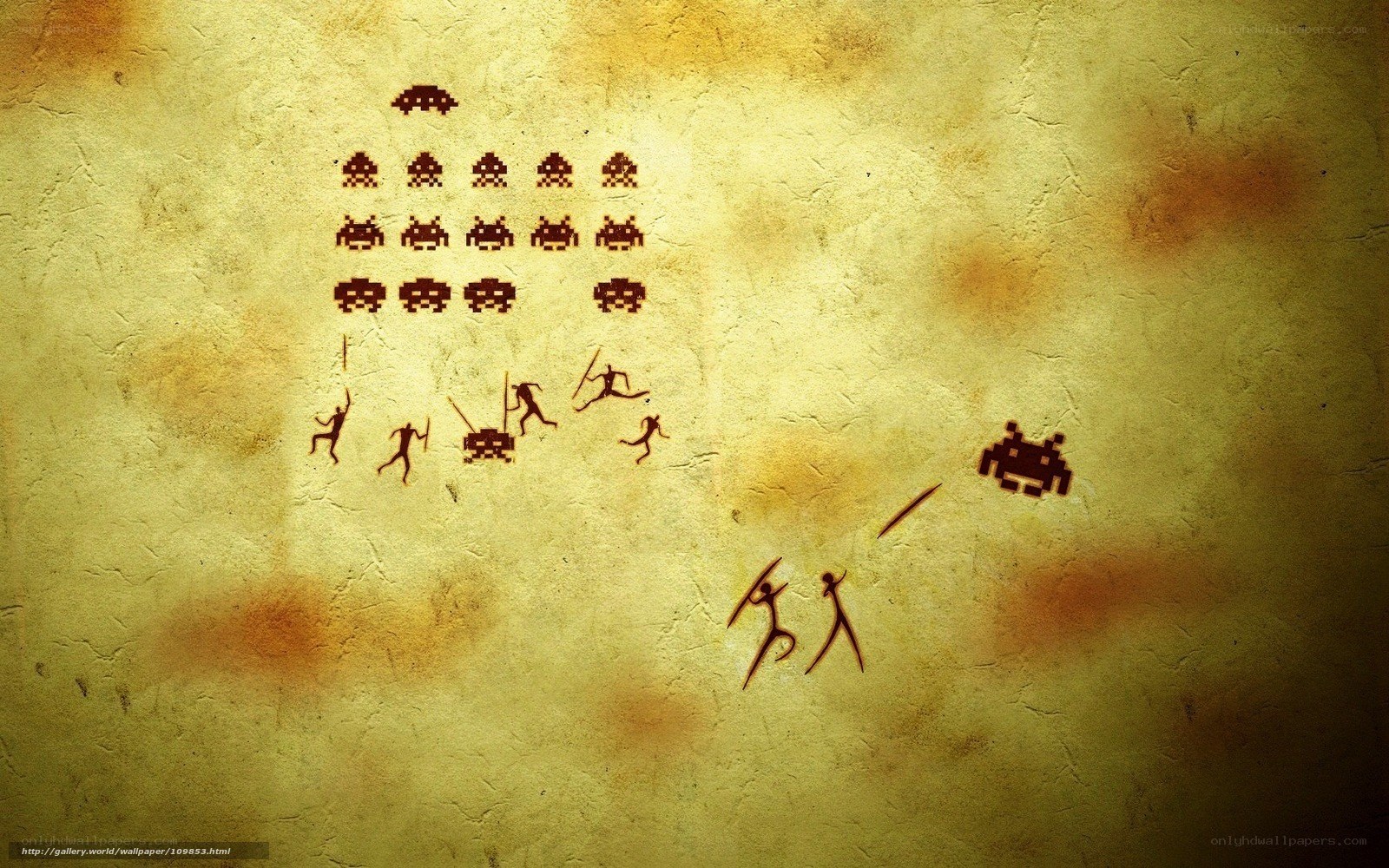 Space Invaders cave art