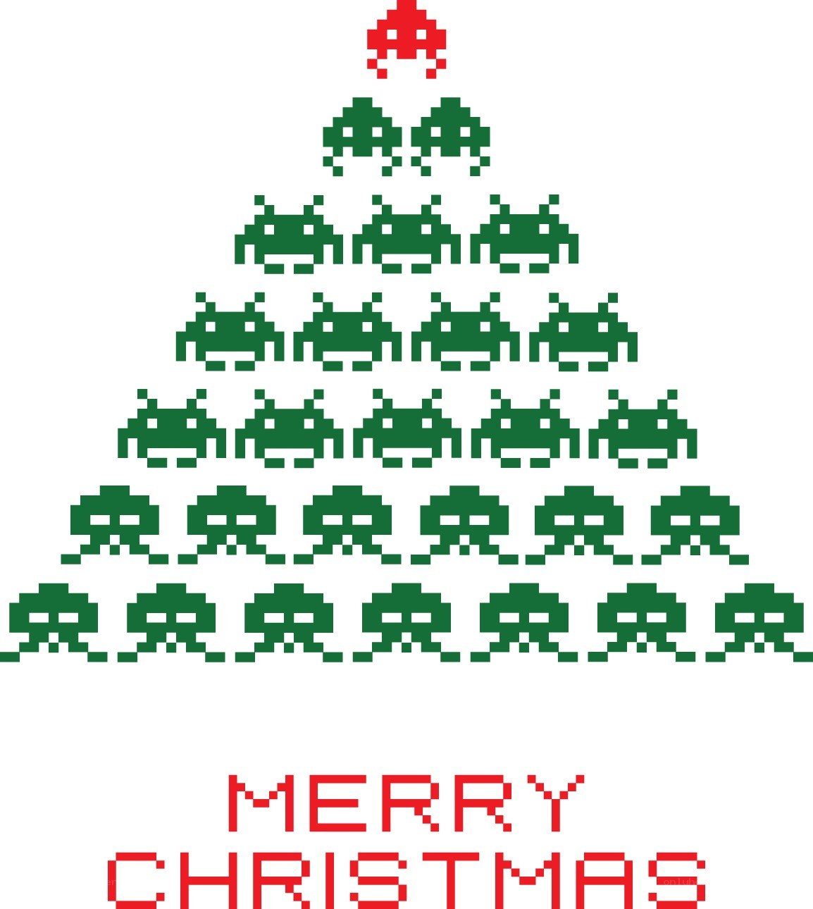 Space Invaders Christmas tree