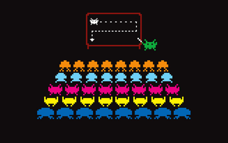Space Invaders game scene