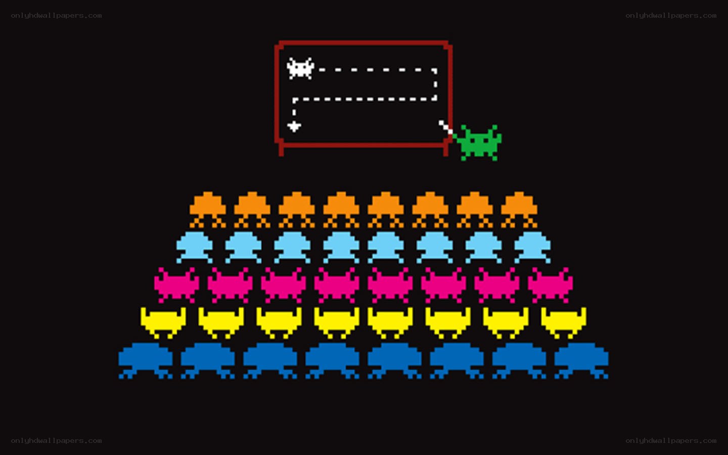 Space Invaders game scene