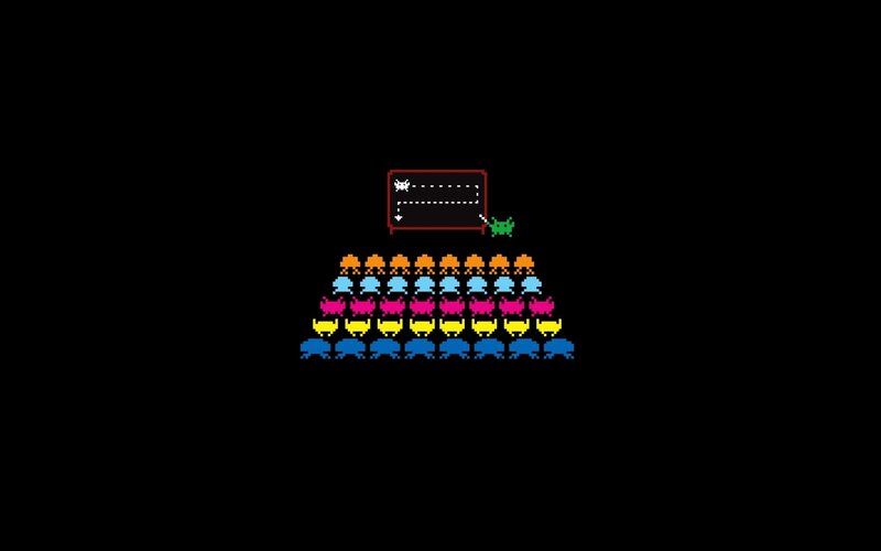 Space Invaders game scene