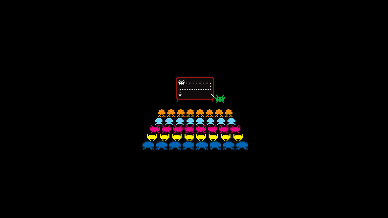 Space Invaders game scene