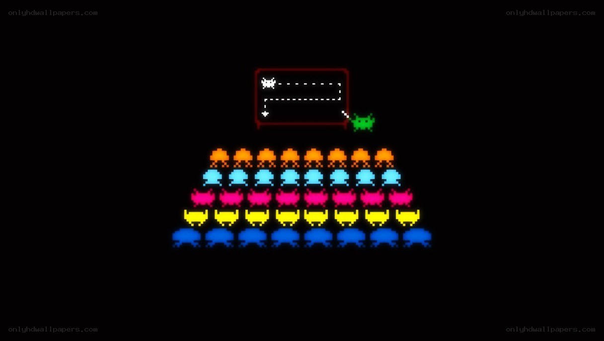 Space Invaders game scene