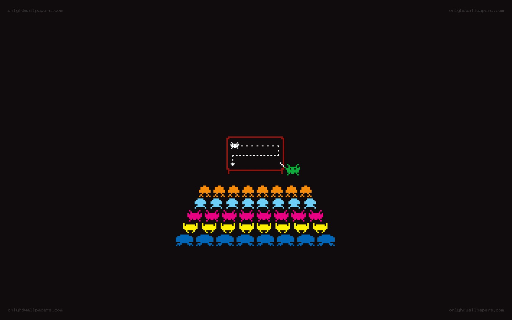 Space Invaders game scene