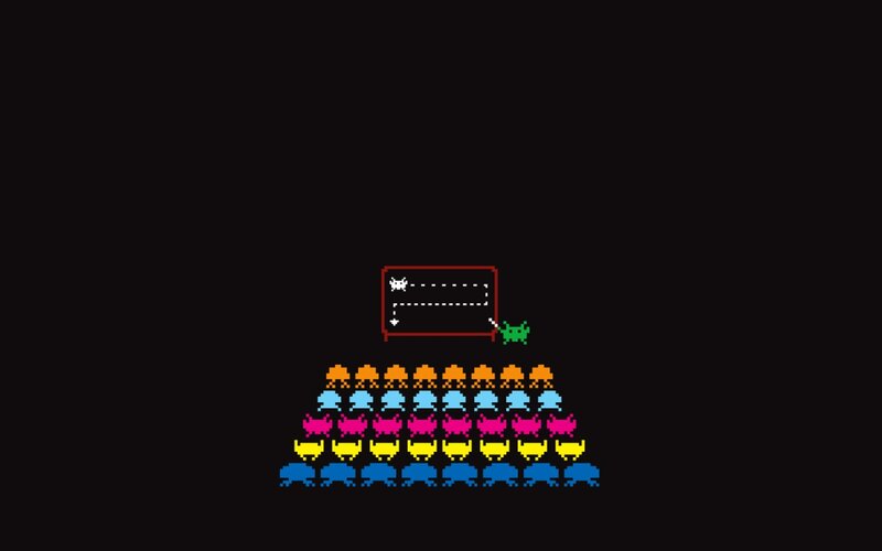 Space Invaders game scene