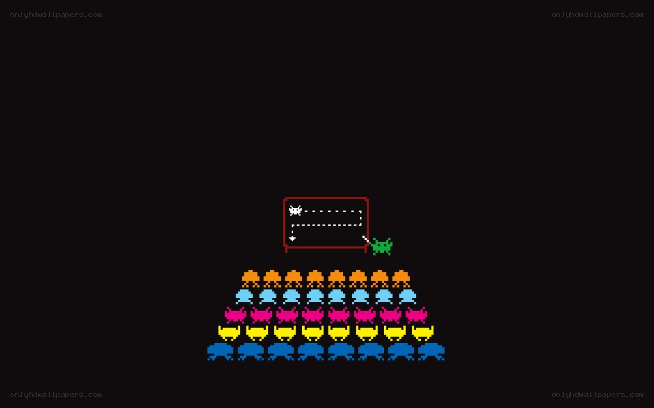 Space Invaders game scene