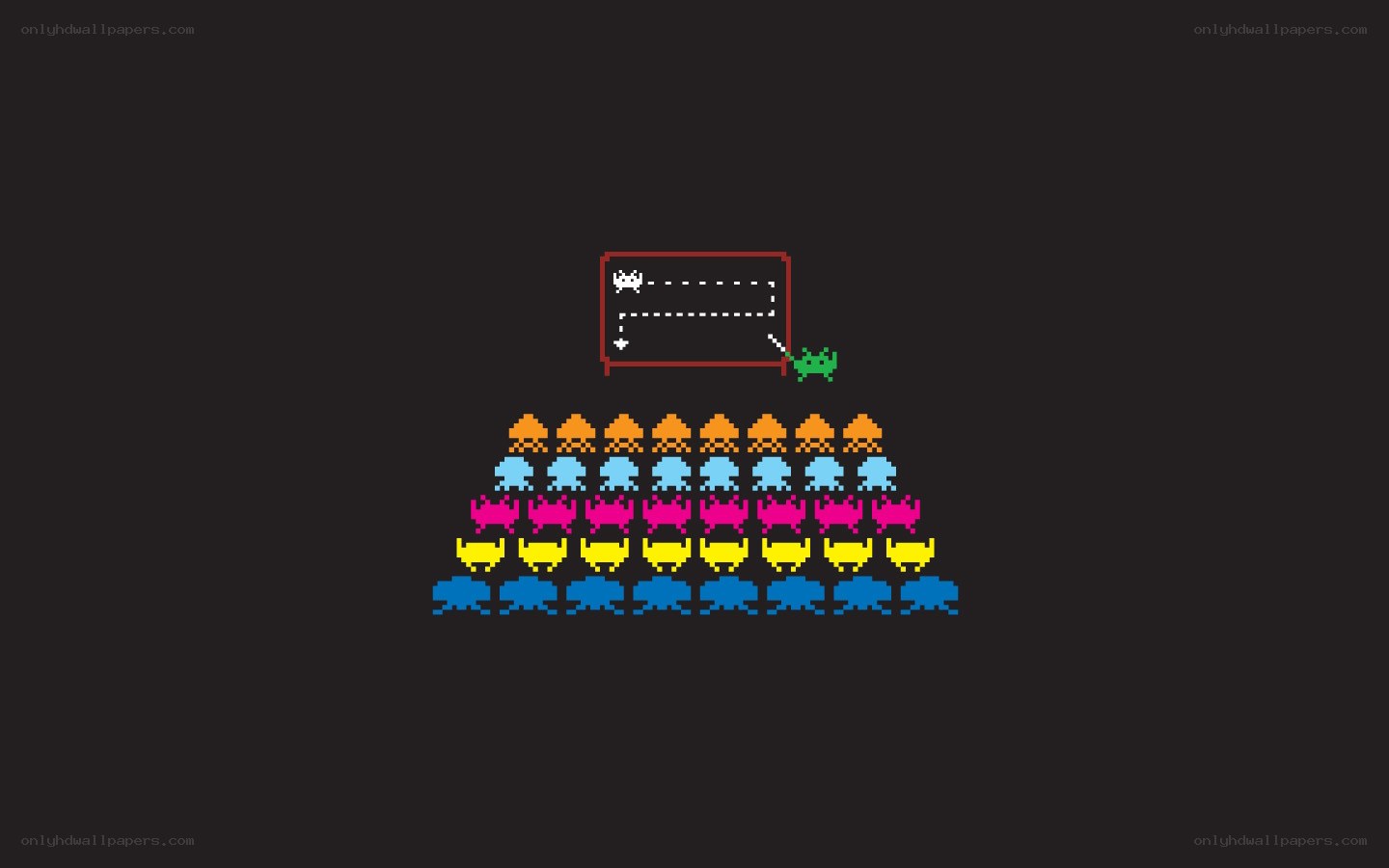 Space Invaders game scene