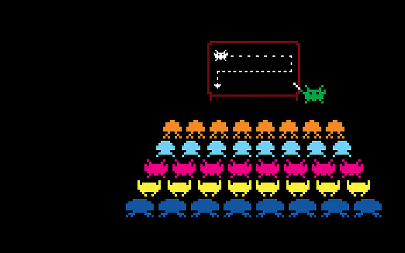 Space Invaders game scene