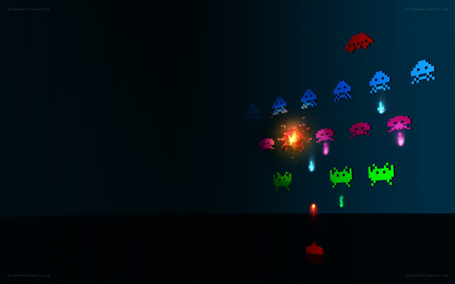 Space Invaders game scene
