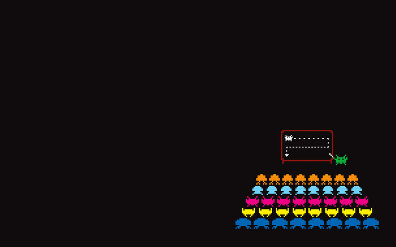 Space Invaders game scene