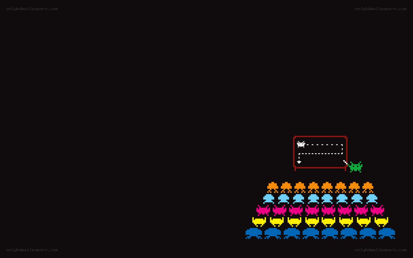 Space Invaders game scene