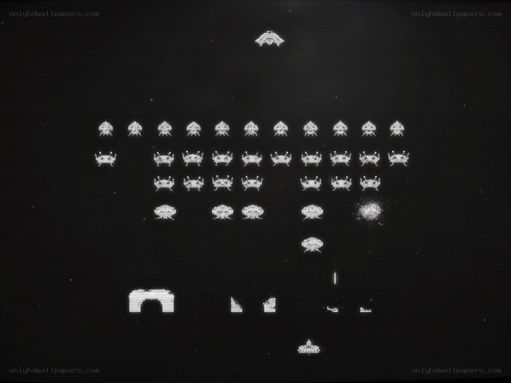 Space Invaders gameplay scene