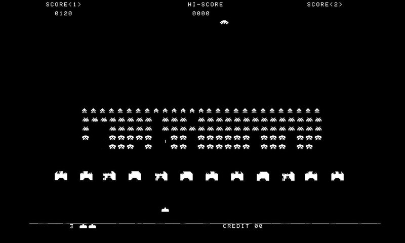 Space Invaders gameplay screen