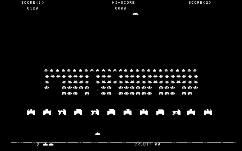 Space Invaders gameplay screen