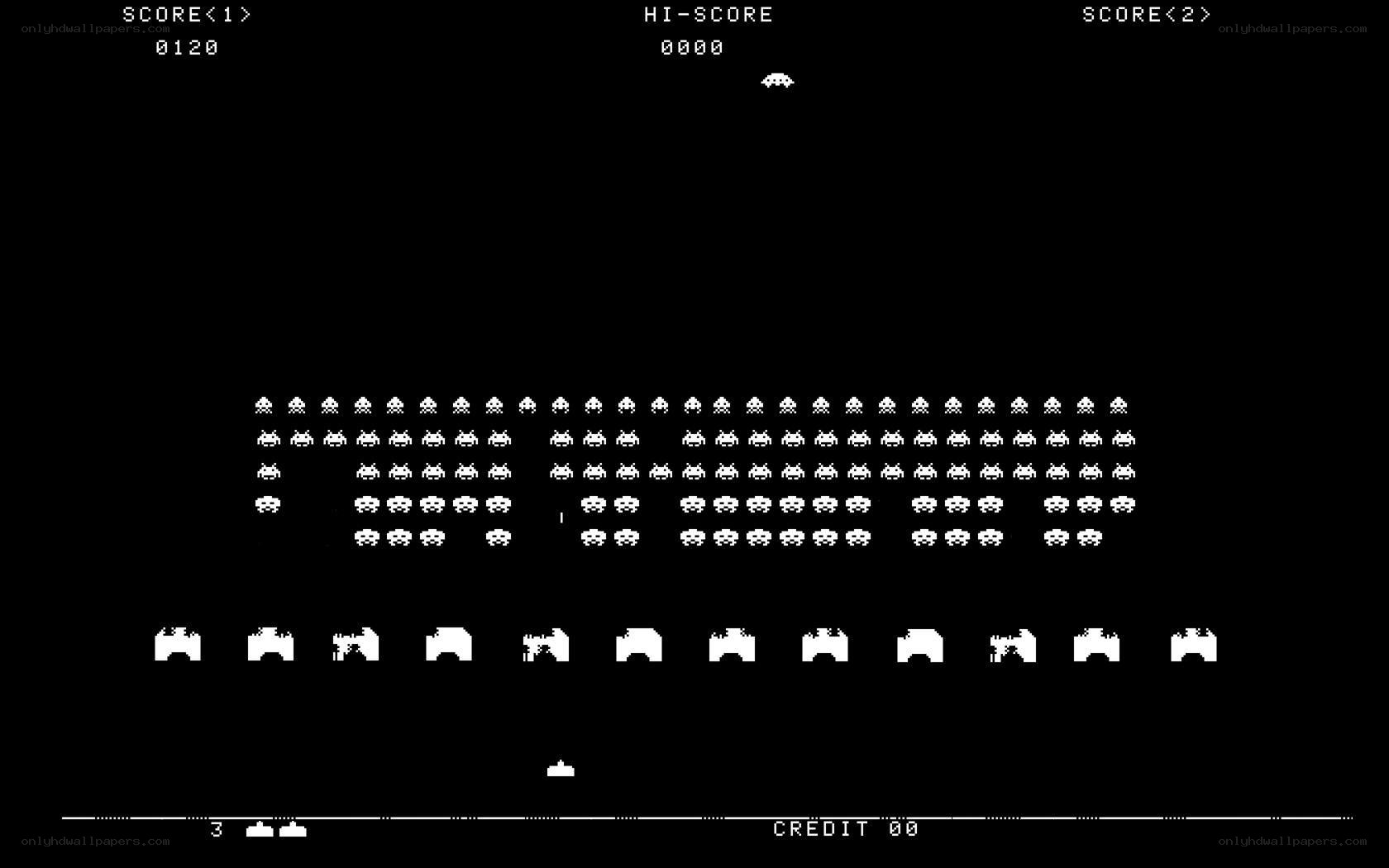 Space Invaders gameplay screen