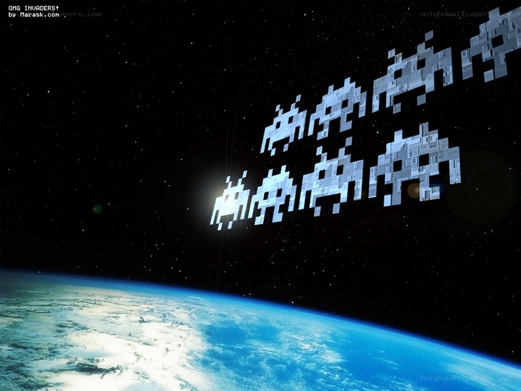 Space invaders over Earth
