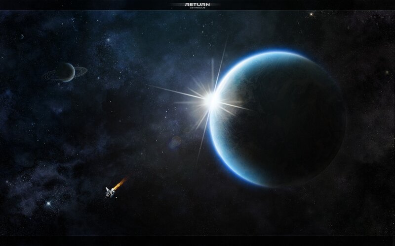 space journey to blue planet