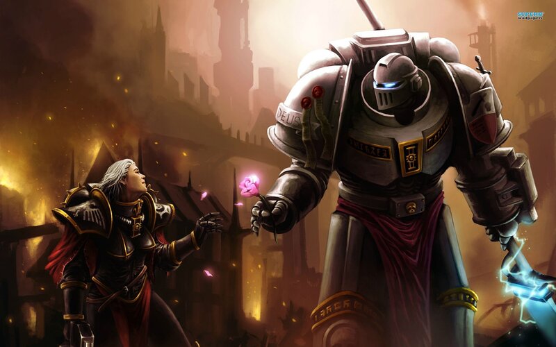 Space Marine and Woman — Brown