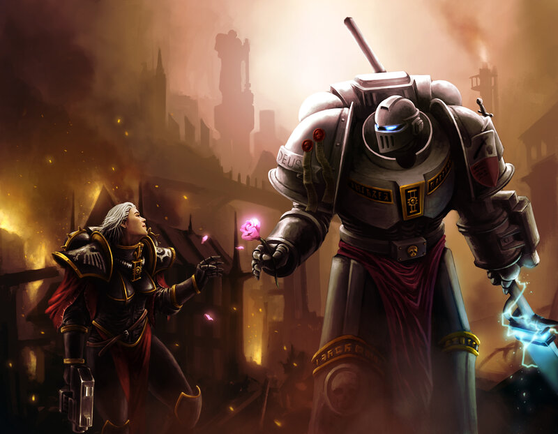 Space Marine and Woman