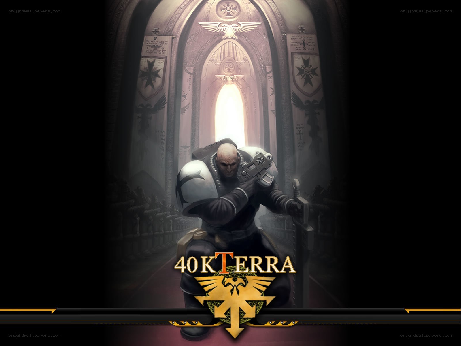 Space Marine in a Cathedral