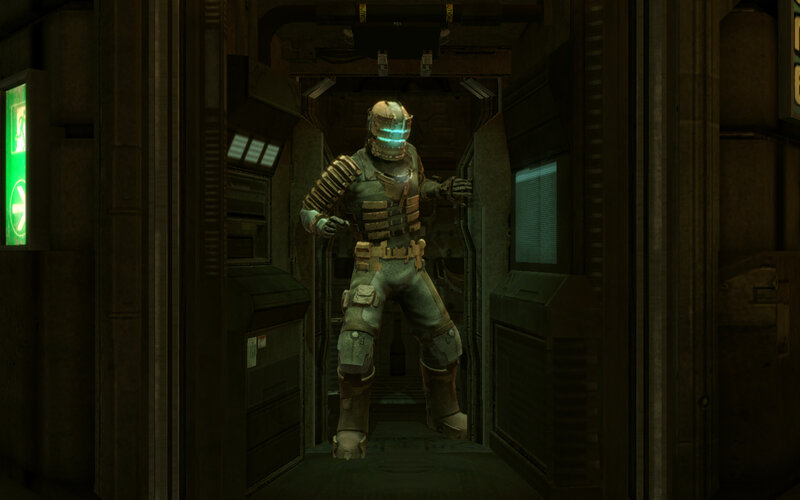 space marine in corridor