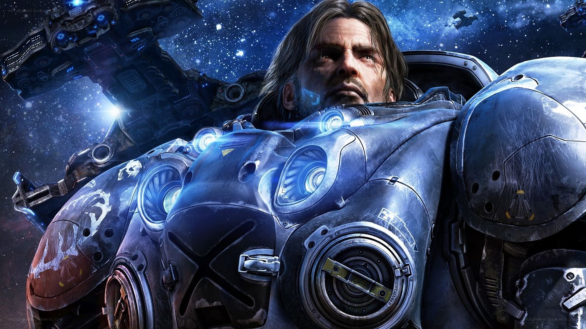 space marine in futuristic armor