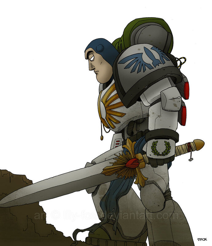 Space Marine Soldier — Gray, Dramatic