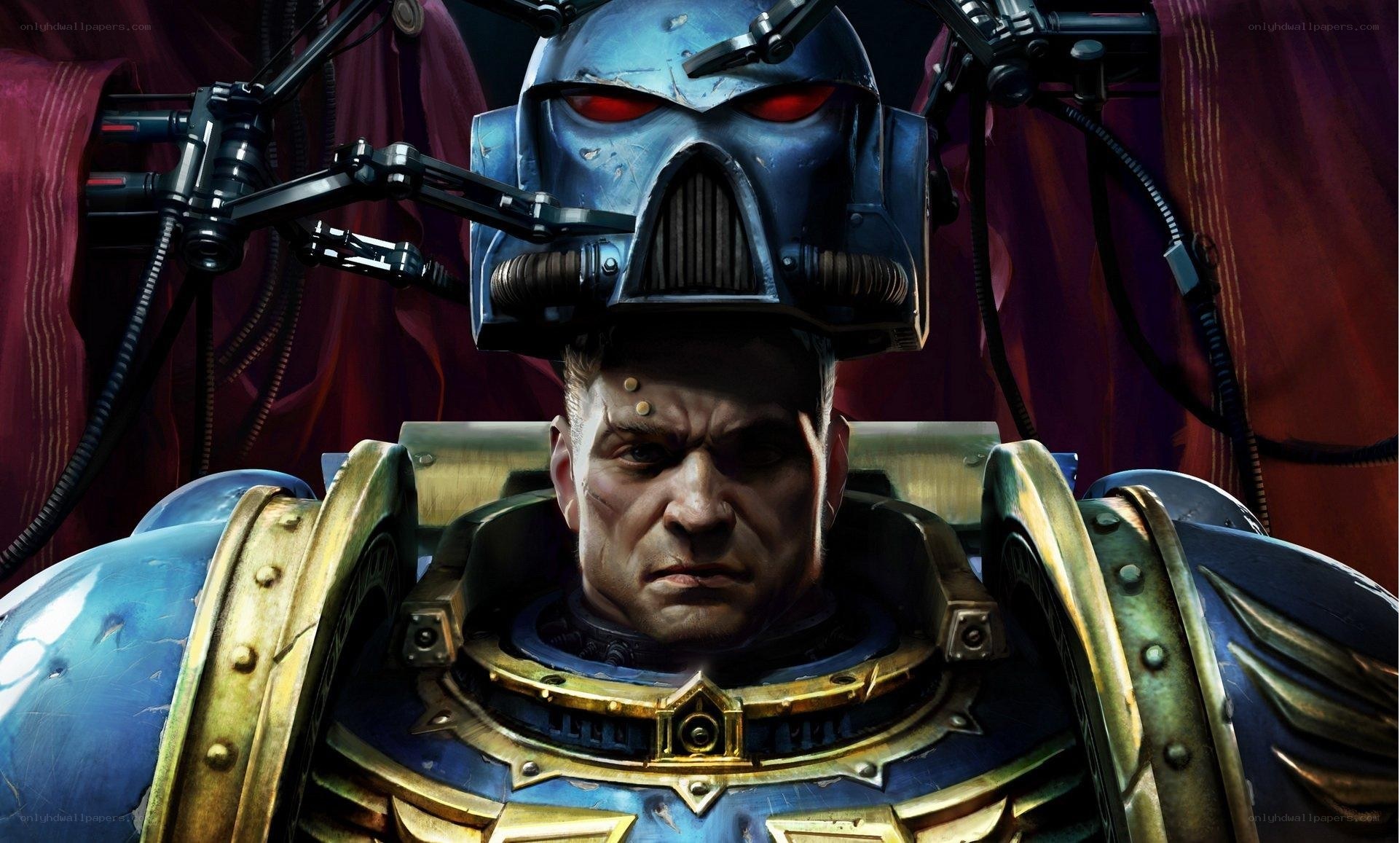 space marine with helmet