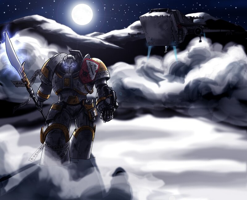 Space Marine with Sword — Gray