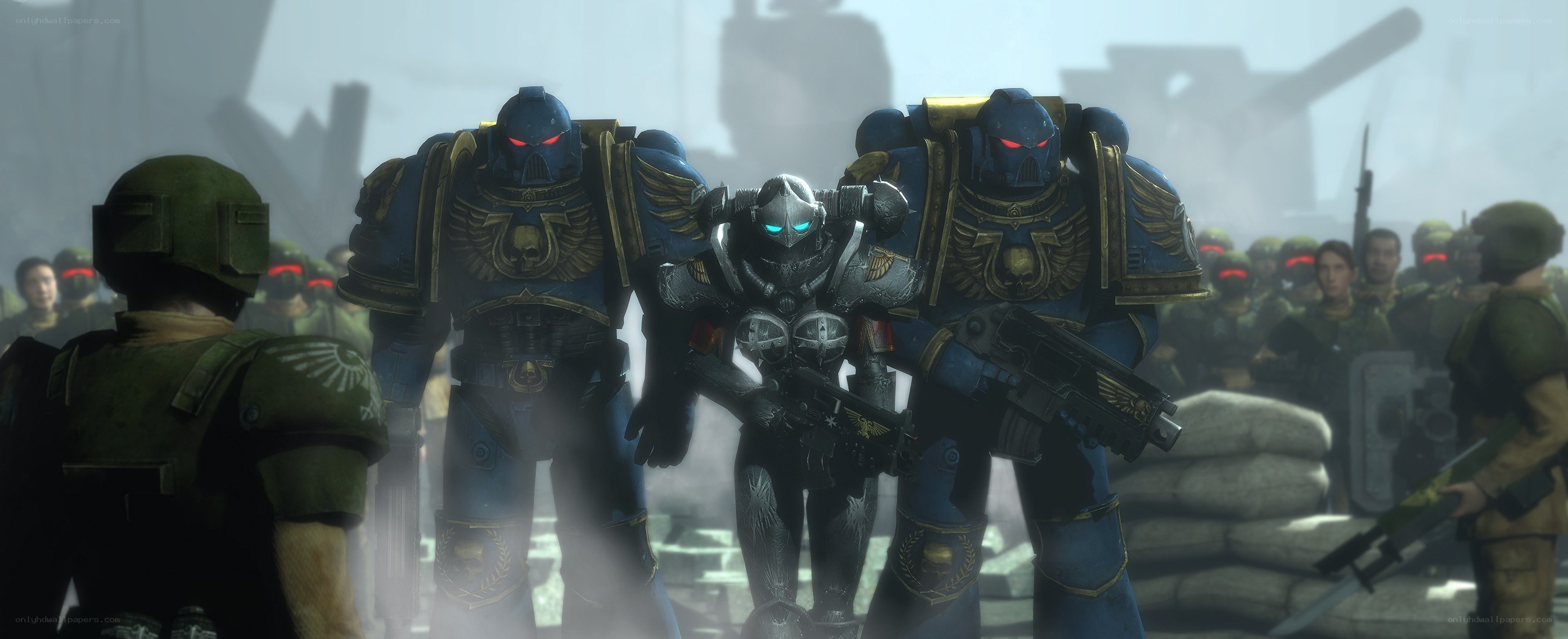 Space Marines escorting a figure