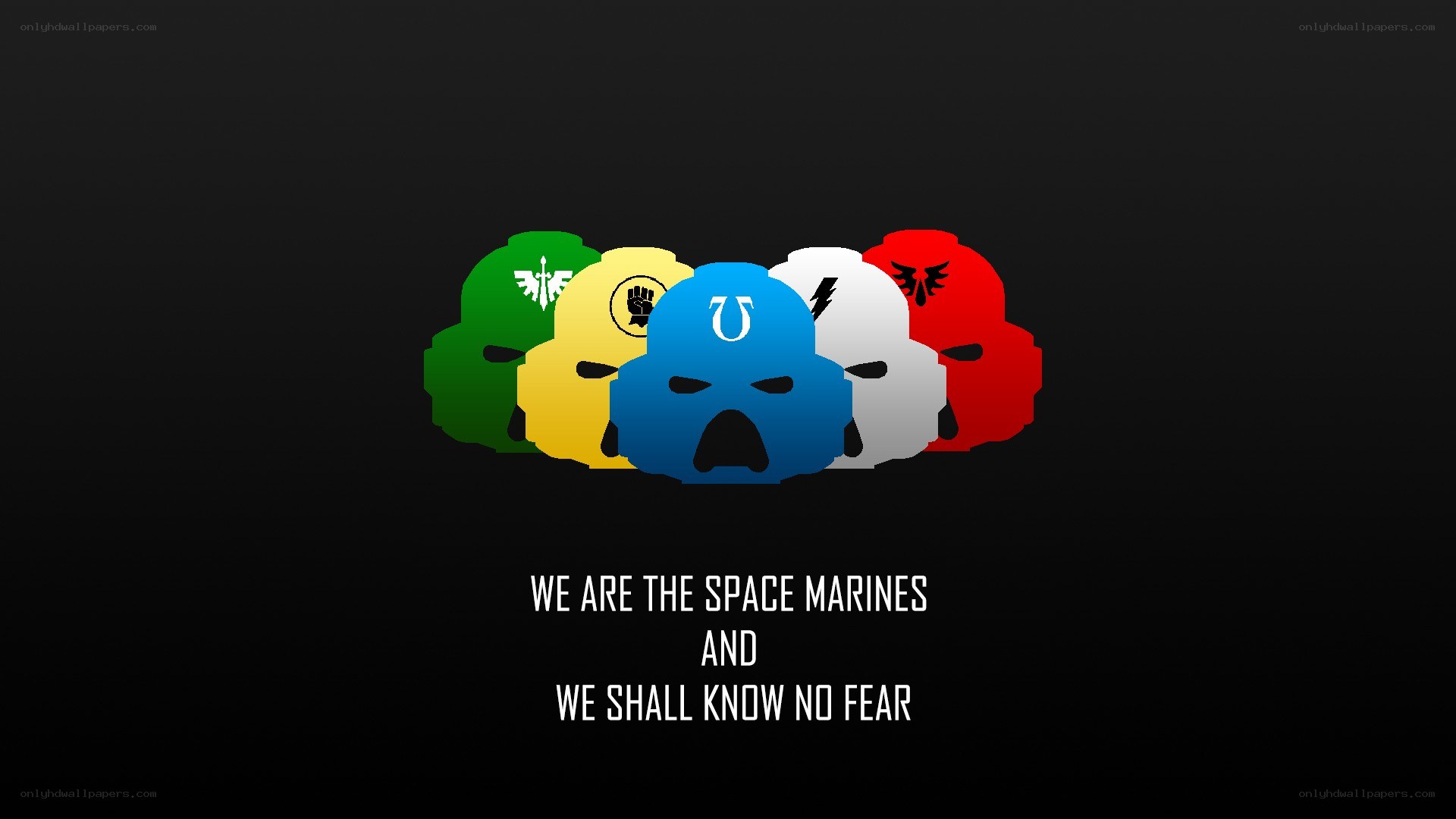 space marines helmet lineup