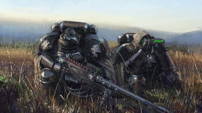 Space Marines in Field