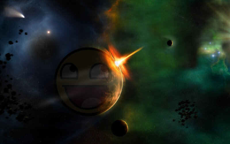 space meme planet explosion