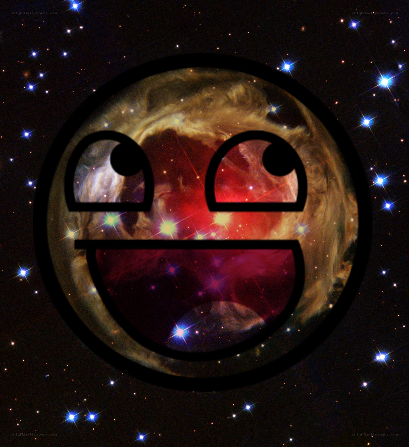 space meme with happy face