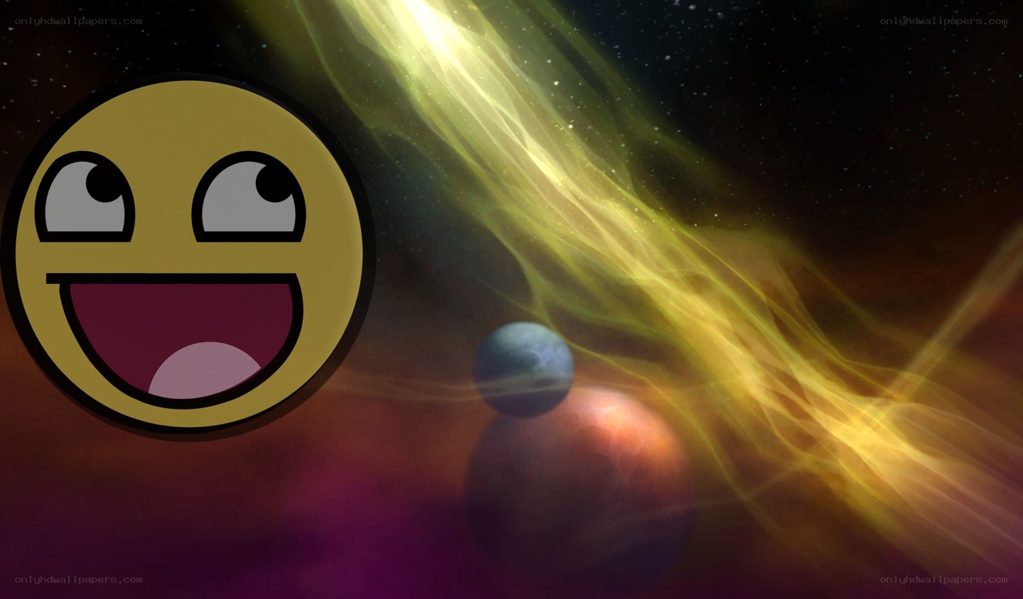 space meme with happy face