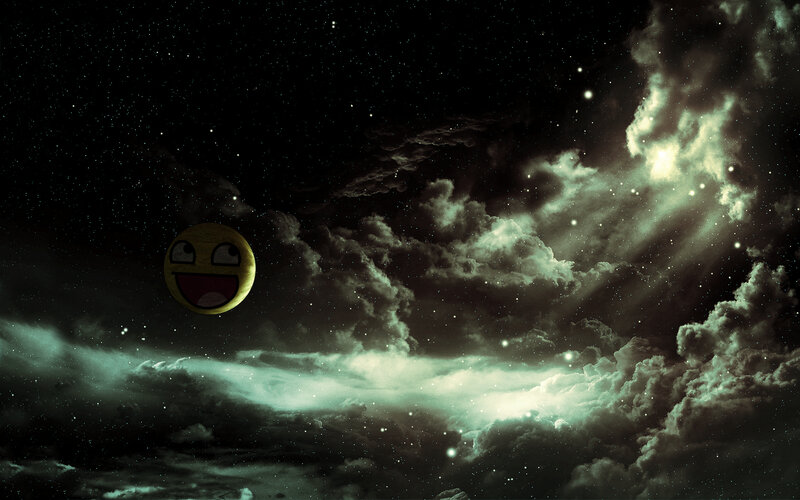 space meme with happy face