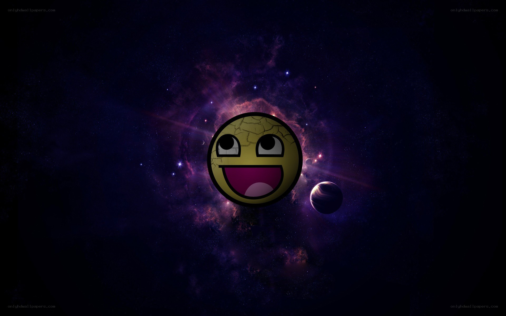 space meme with happy face
