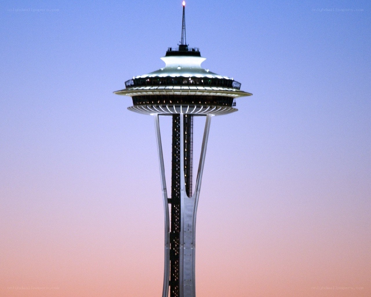 Space Needle at dusk