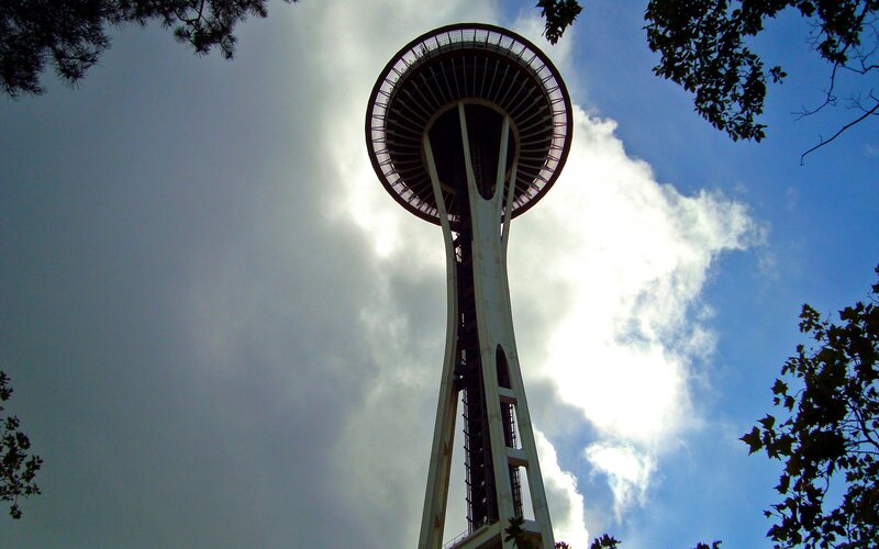 Space Needle Tower — Blue